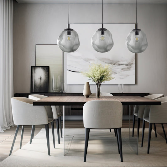 SOL Large Graphite Glass Pendant Light