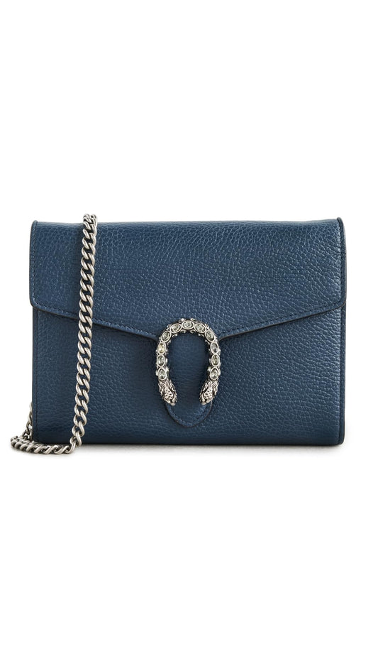 Women's Pre-Loved Gucci Dionysus Wallet On Chain, Blue, One Size