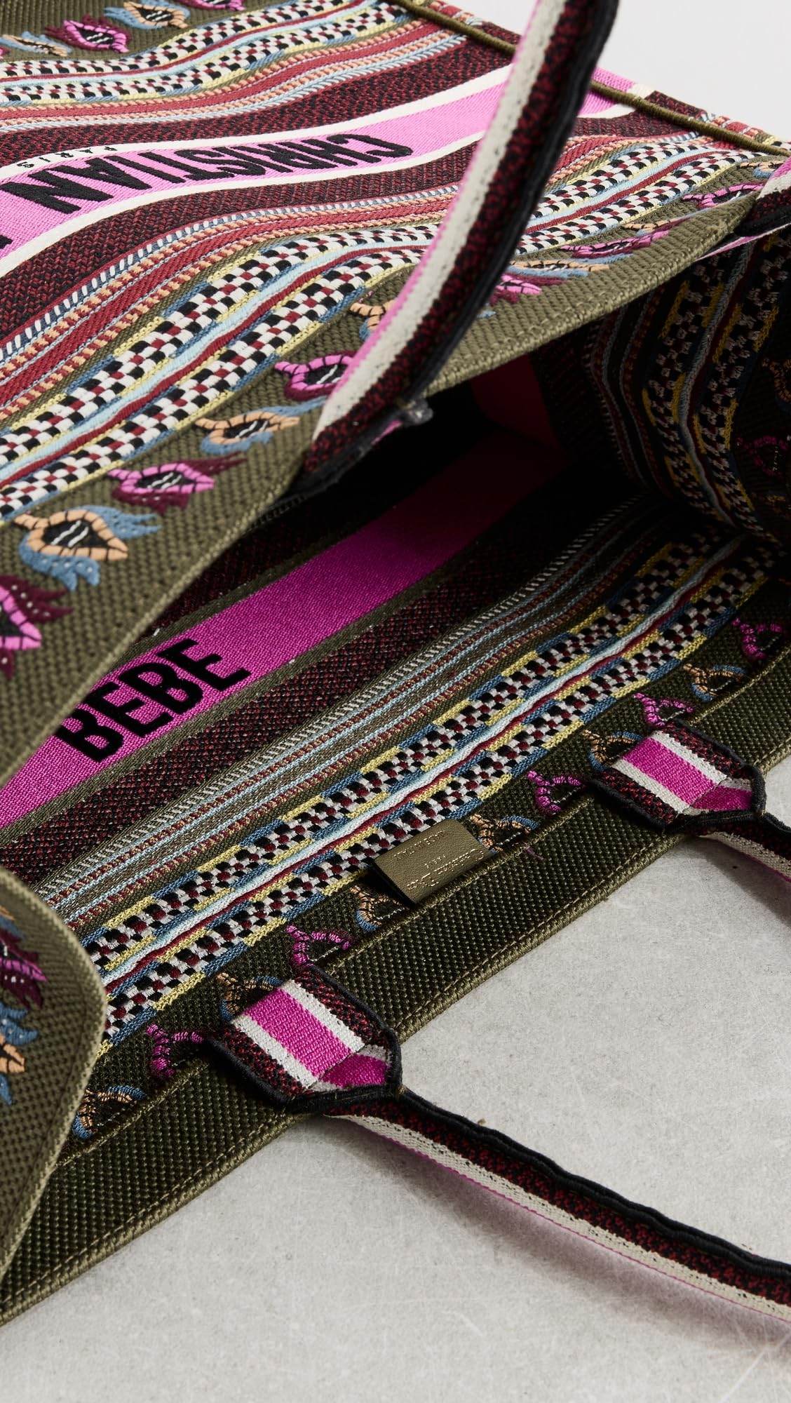 Women's Pre-Loved Christian Dior Book Tote Bag, Embroidery