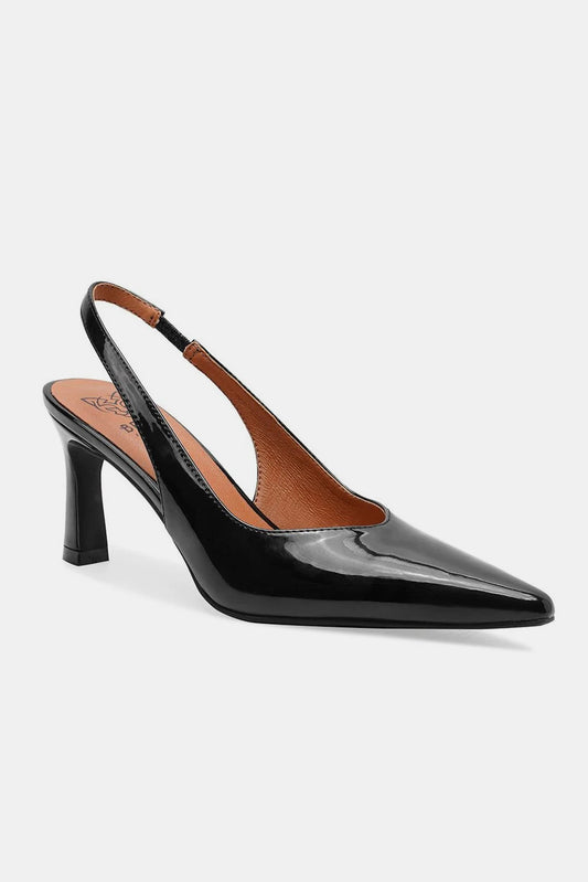 Leather Point Toe Slingback Pumps