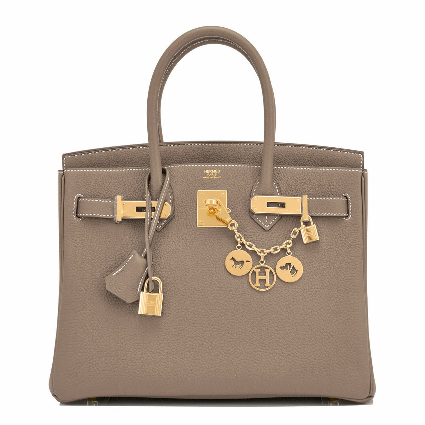 Hermes Birkin 30cm Etoupe Taupe Gold Togo Bag Z Stamp, 2021
