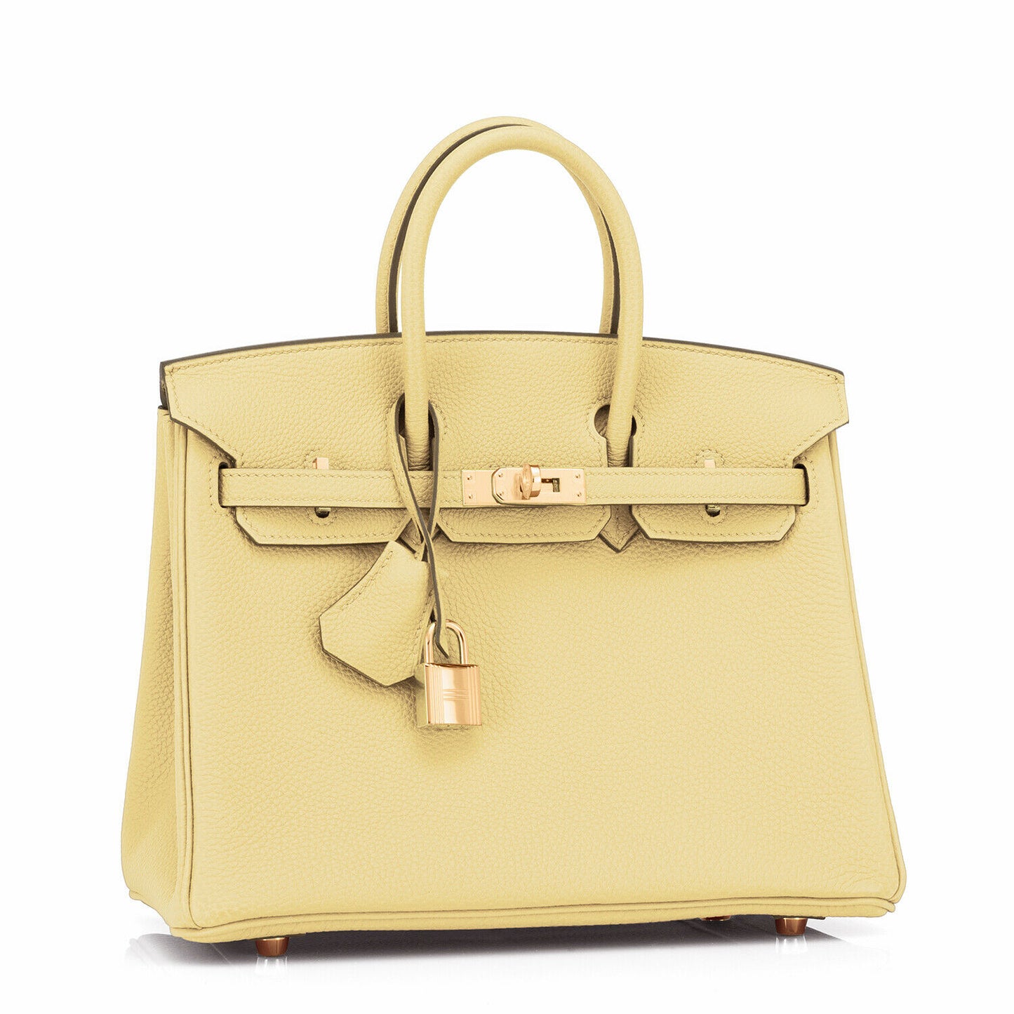 Hermes Birkin 25 Jaune Poussin Togo Yellow Gold Hardware Bag Z Stamp, 2021