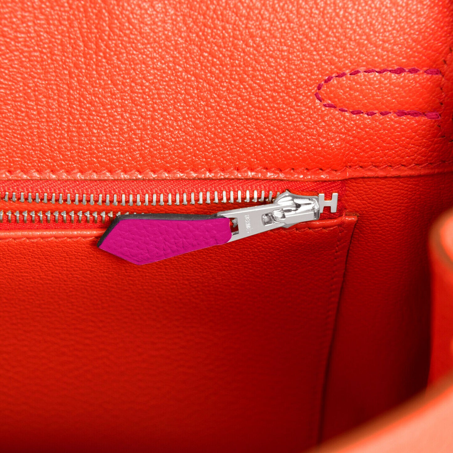 Hermes Birkin 25 Magnolia Capucine Jewel Pink Red Orange Verso Bag Z Stamp, 2021