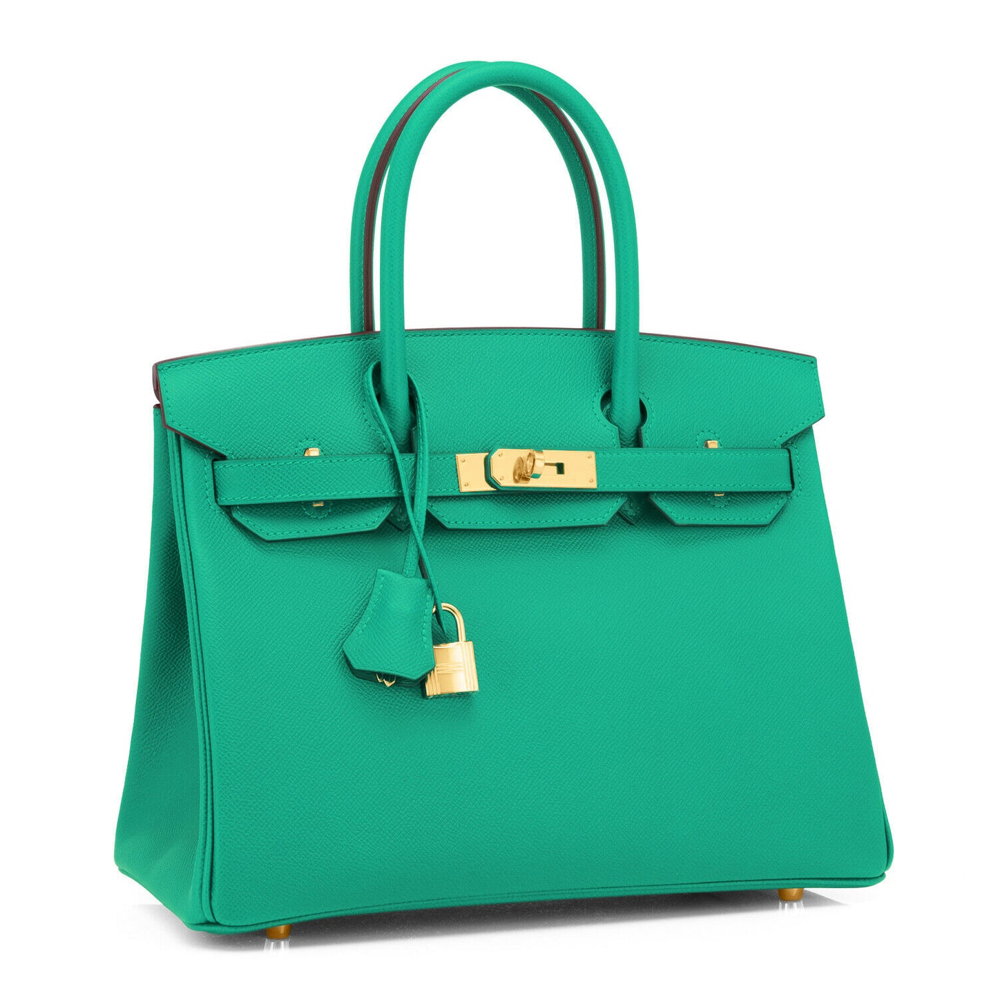 Hermes Birkin 30cm Vert Jade Birkin Green Epsom Gold Hardware Bag Z Stamp, 2021