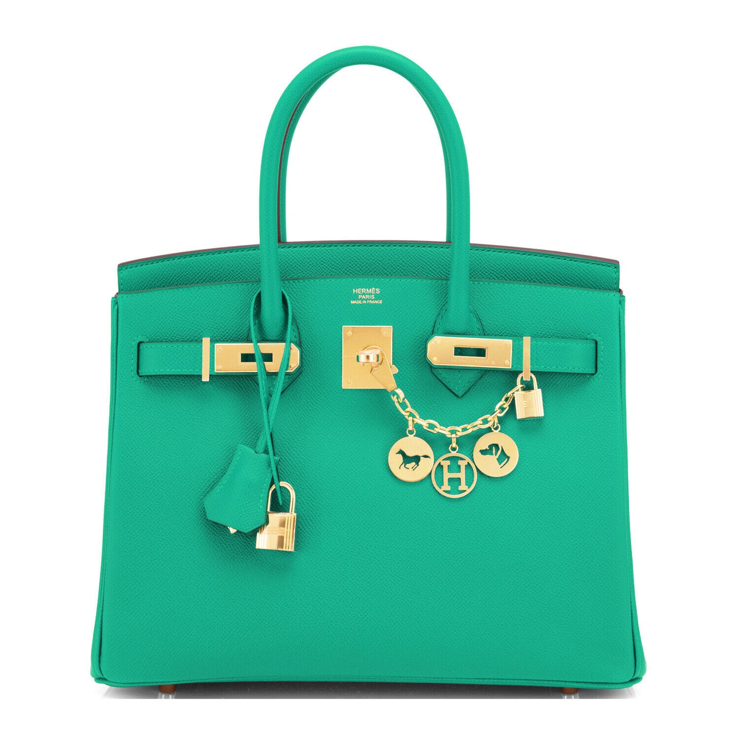 Hermes Birkin 30cm Vert Jade Birkin Green Epsom Gold Hardware Bag Z Stamp, 2021
