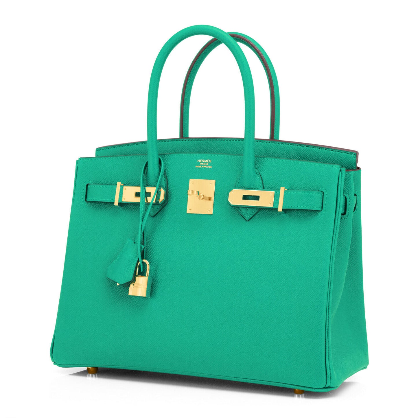 Hermes Birkin 30cm Vert Jade Birkin Green Epsom Gold Hardware Bag Z Stamp, 2021