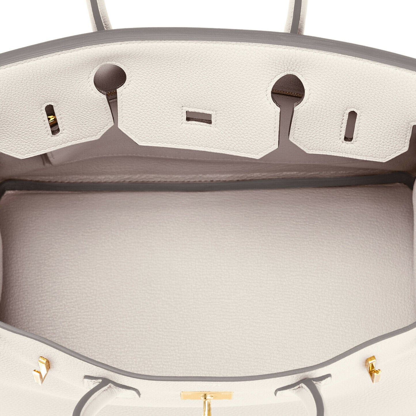 Hermes Craie Birkin 30cm Togo Gold Hardware Chalk Off White Bag Z Stamp, 2021