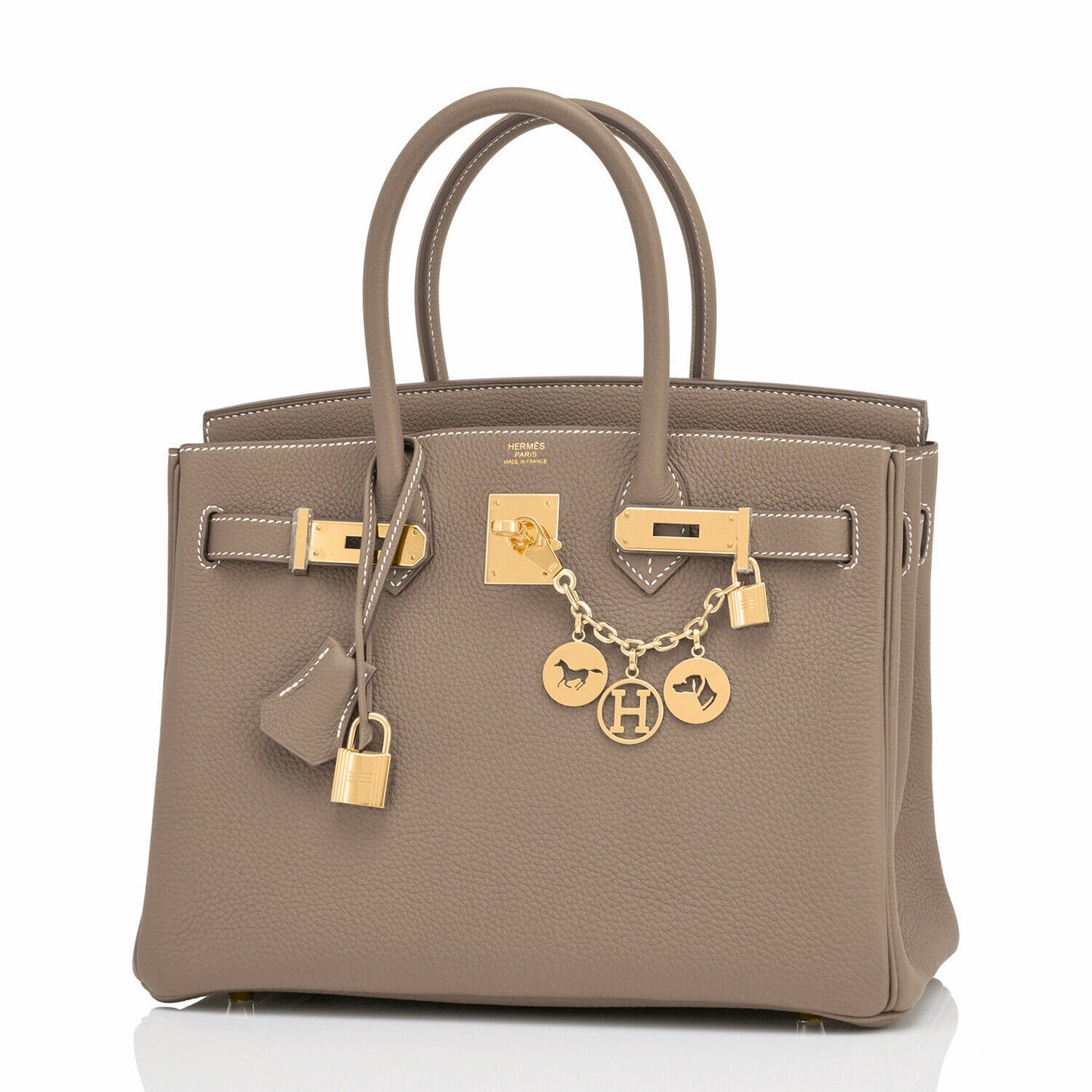 Hermes Birkin 30cm Etoupe Taupe Gold Togo Bag Z Stamp, 2021