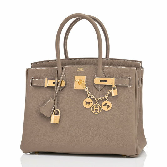 Hermes Birkin 30cm Etoupe Taupe Gold Togo Bag Z Stamp, 2021