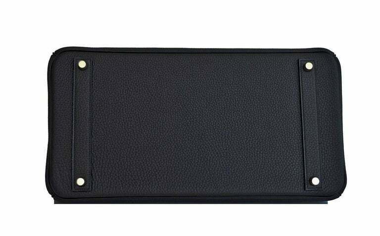 Hermes Black 40cm Birkin Togo Gold Hardware Bag