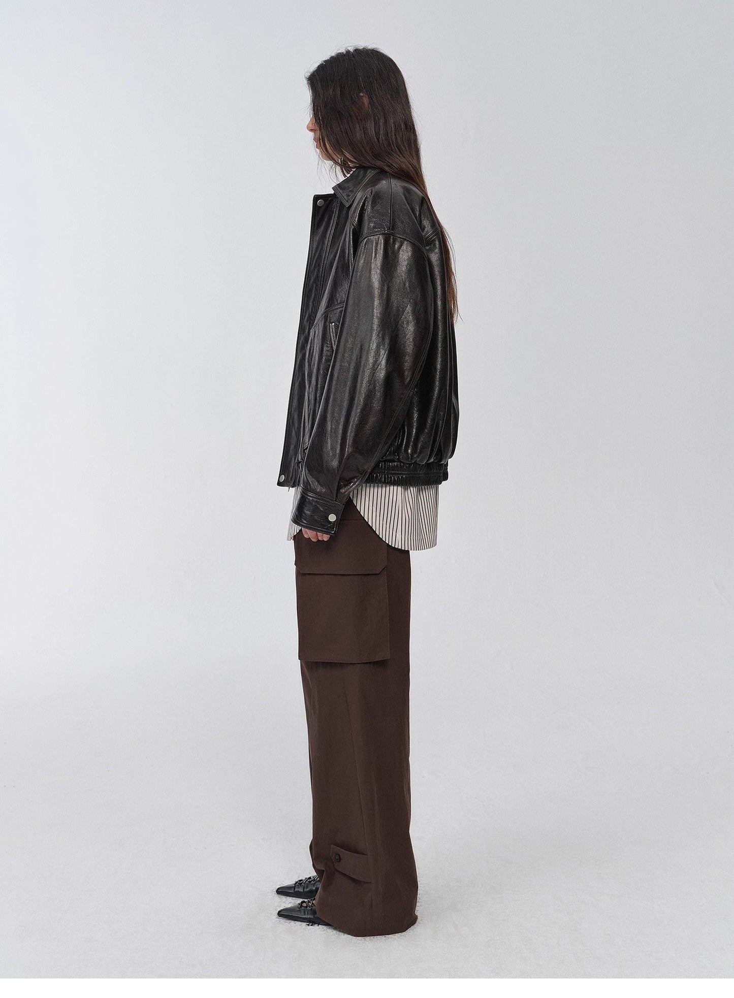 Leather Bomber Jacket