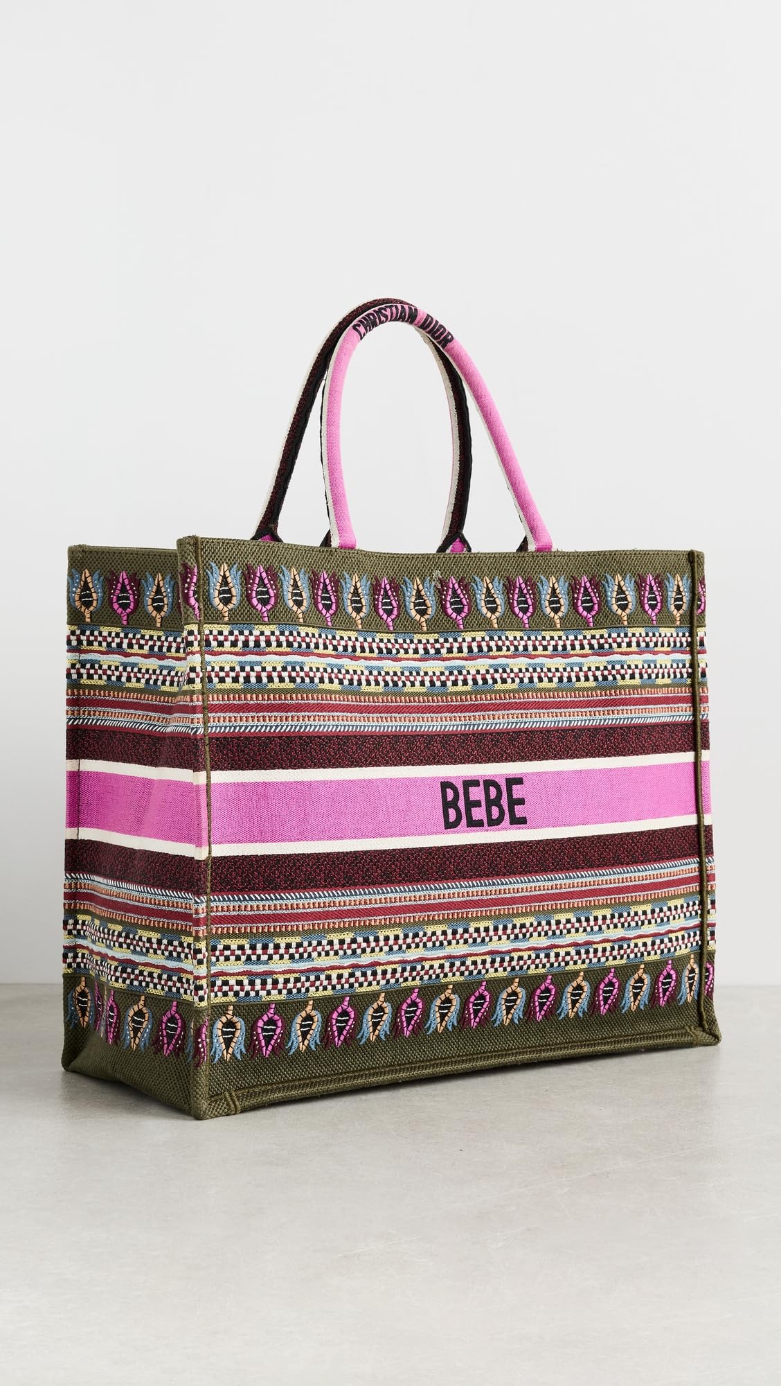 Women's Pre-Loved Christian Dior Book Tote Bag, Embroidery