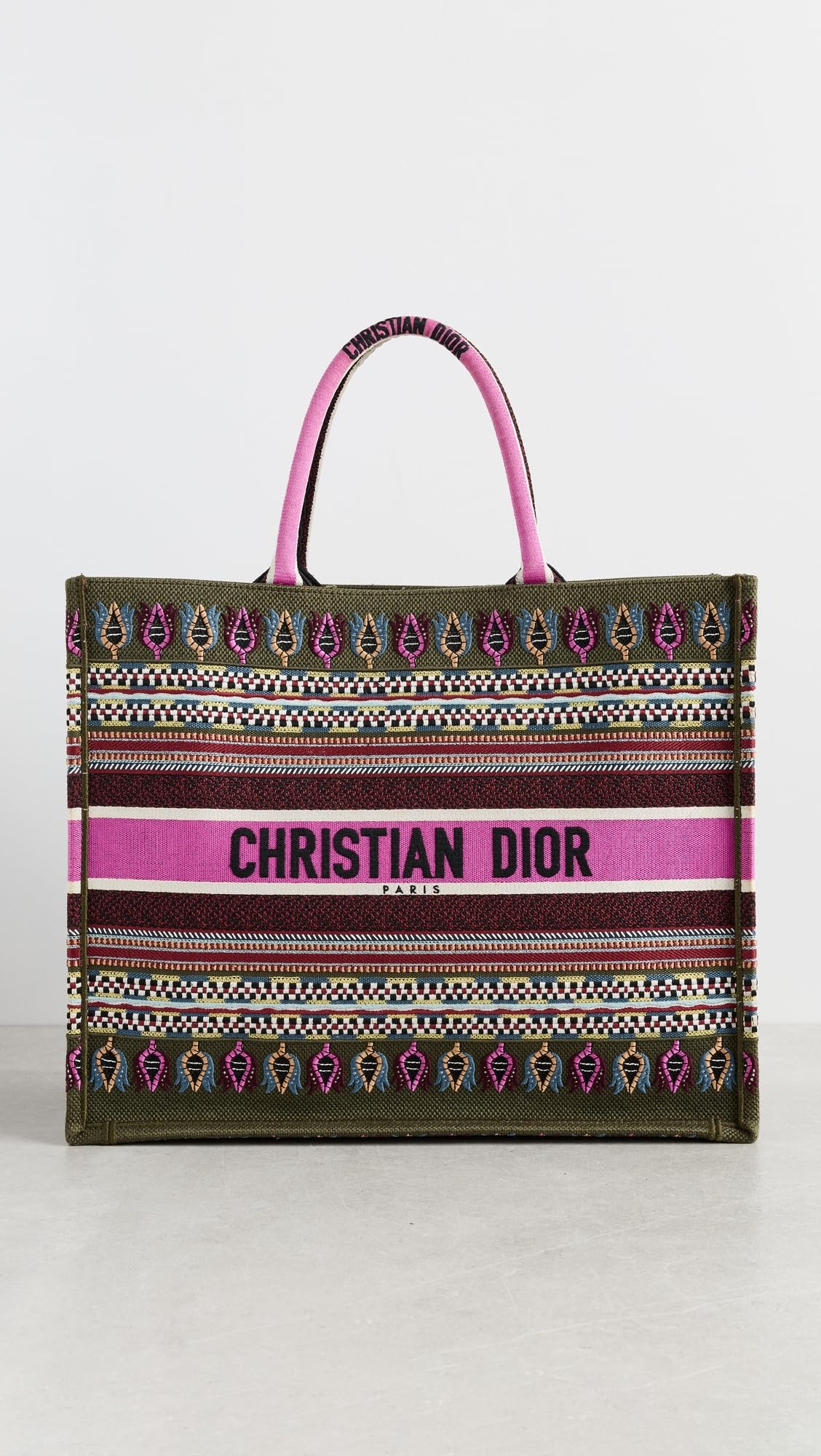 Women's Pre-Loved Christian Dior Book Tote Bag, Embroidery