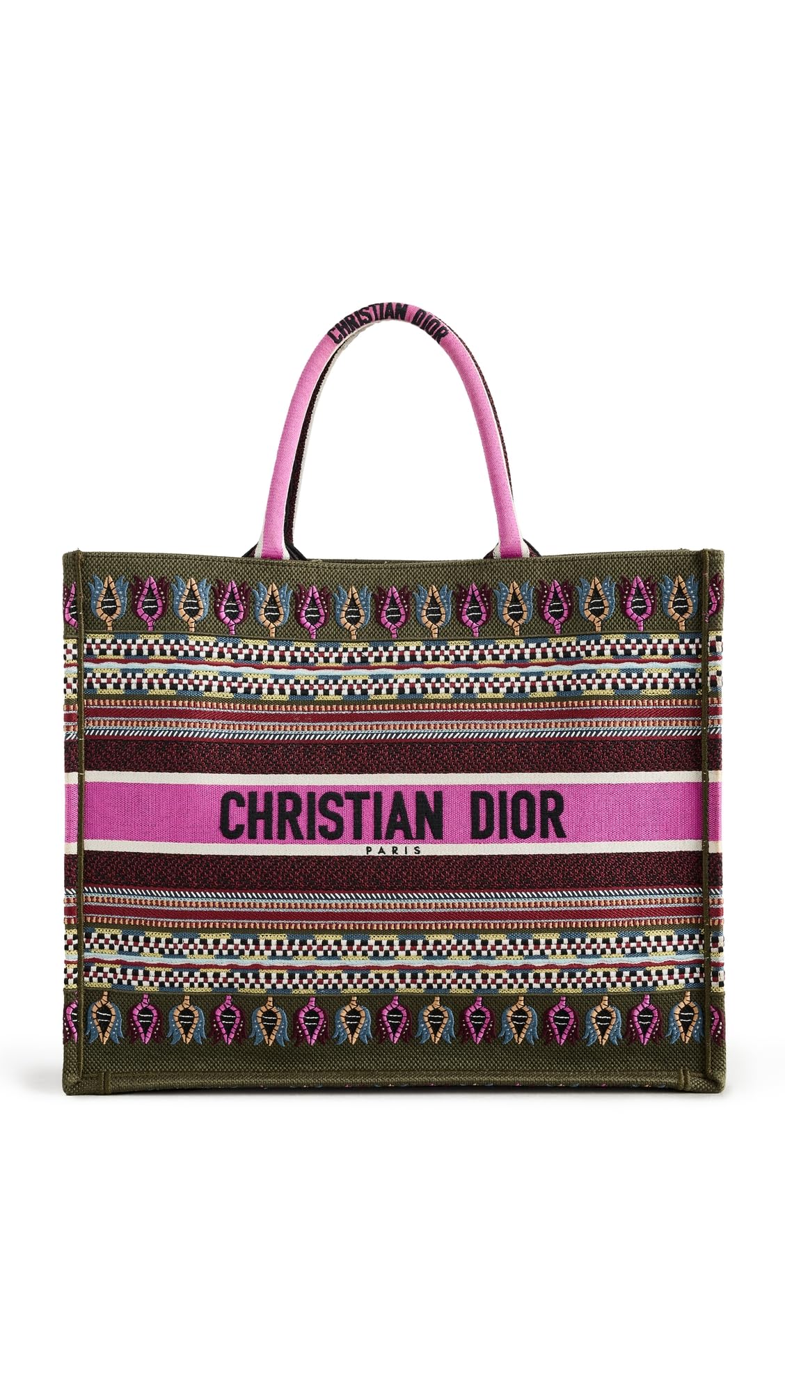 Women's Pre-Loved Christian Dior Book Tote Bag, Embroidery