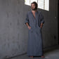 Mens Natural Linen Cotton Ultra Long Floor Length Robes