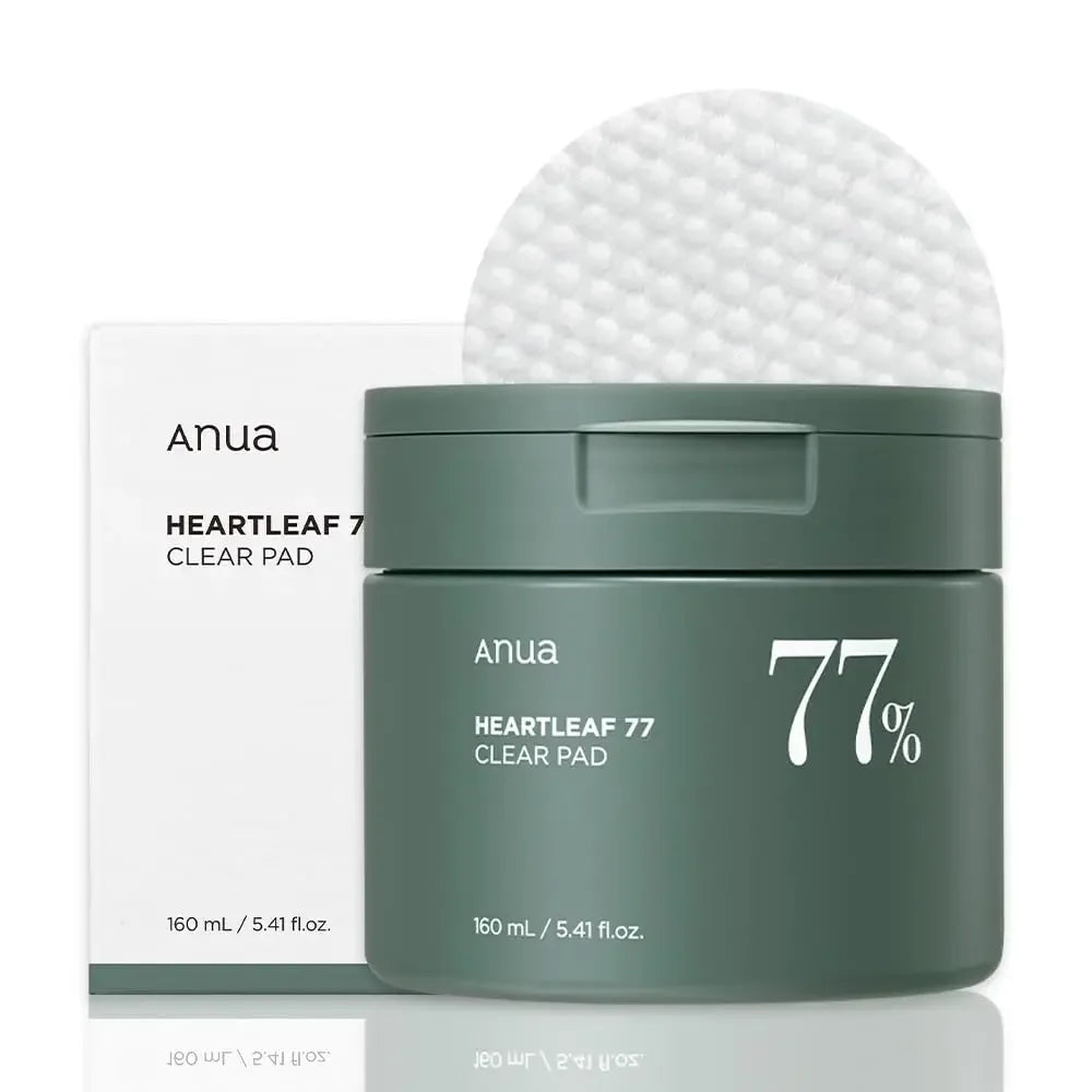 Korean Skin Care Product Anua Heartleaf 77  PH Toner Pads 150ml and Whitening Green Lemon Vitamin C Serum 30ml Beauty Face Care